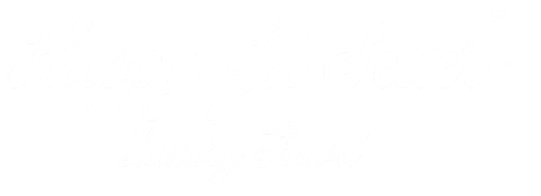 Happy Jetsetter - Logo - White