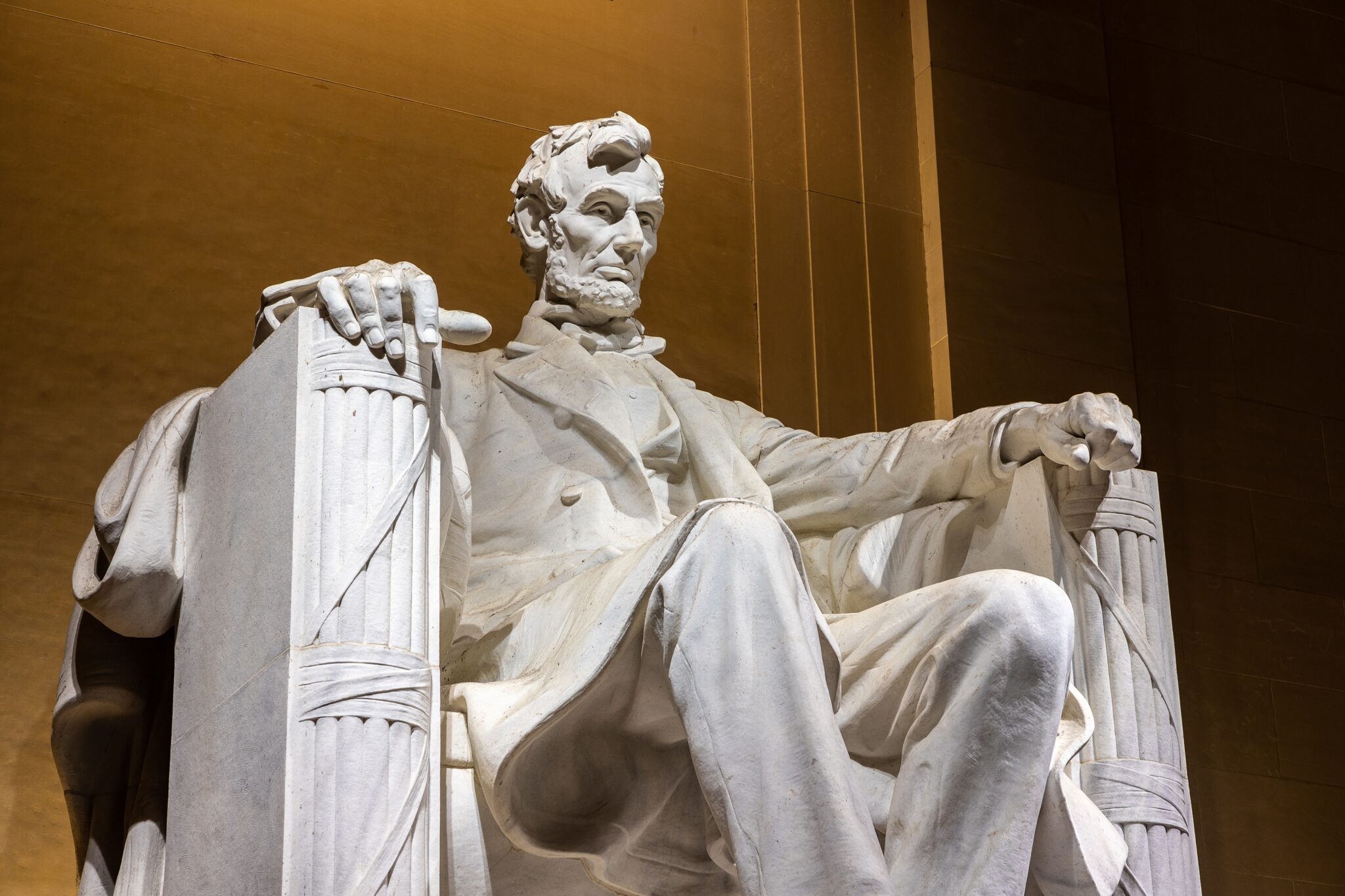 Abraham Lincoln Statue Inside Lincoln Memorial